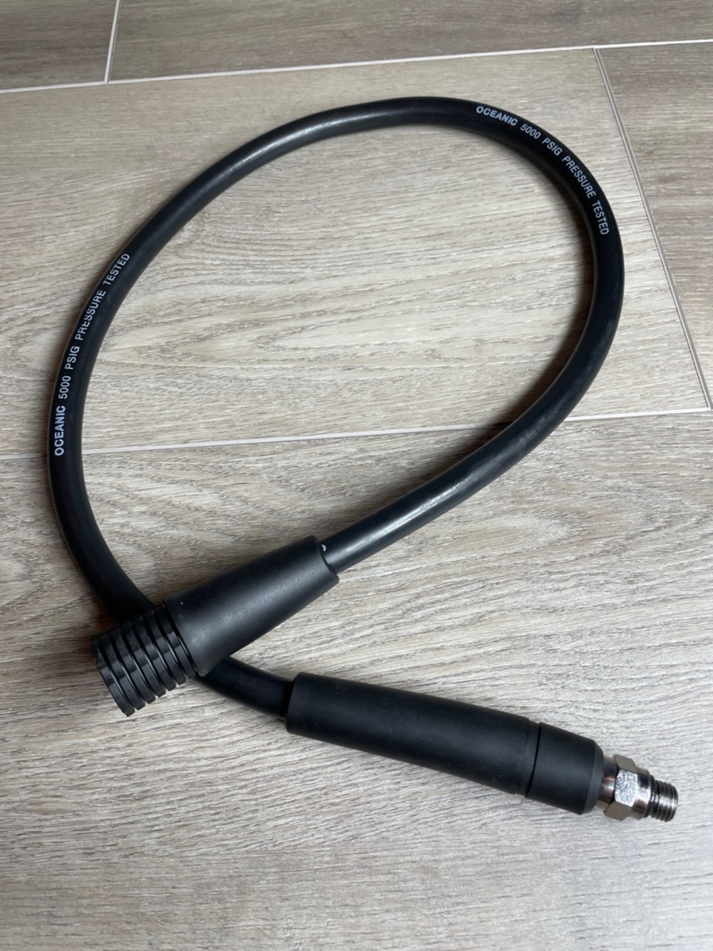 Black High-Pressure Hose for Dive Equipment